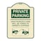 Signmission Private Parking Unauthorized Cars Will Towed Owners Expense Alum Sign, 18" L, 24" H, TG-1824-23268 A-DES-TG-1824-23268 - alternate 1